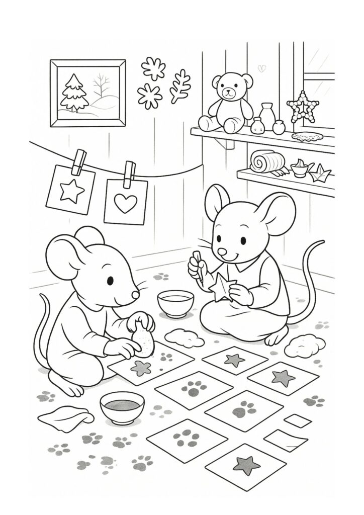 Funkelfaden Ausmal Adventskalender 2025 34 Ausmal Adventskalender zum Ausdrucken Druckvorlage Weihnachten