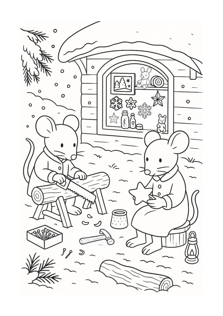 Funkelfaden Ausmal Adventskalender 2025 42 Ausmal Adventskalender zum Ausdrucken Druckvorlage Weihnachten