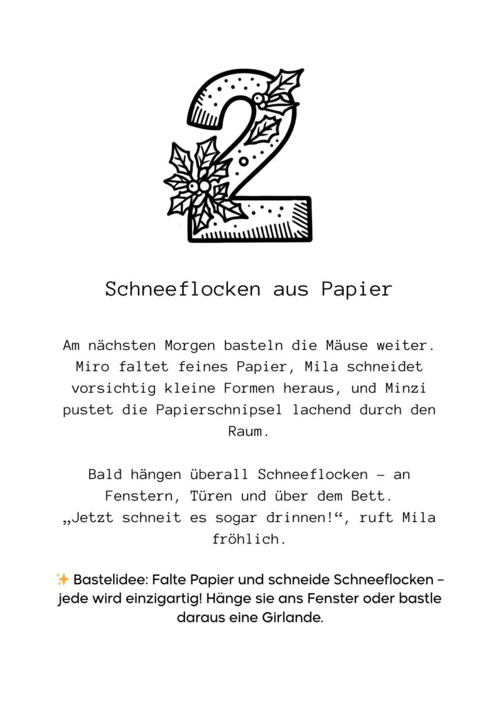 Funkelfaden Ausmal Adventskalender 2025 15 Ausmalbild für Weihnachten - gratis Druckvorlage Malbuch Weihnachten