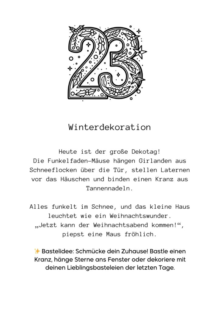 Funkelfaden Ausmal Adventskalender 2025 33