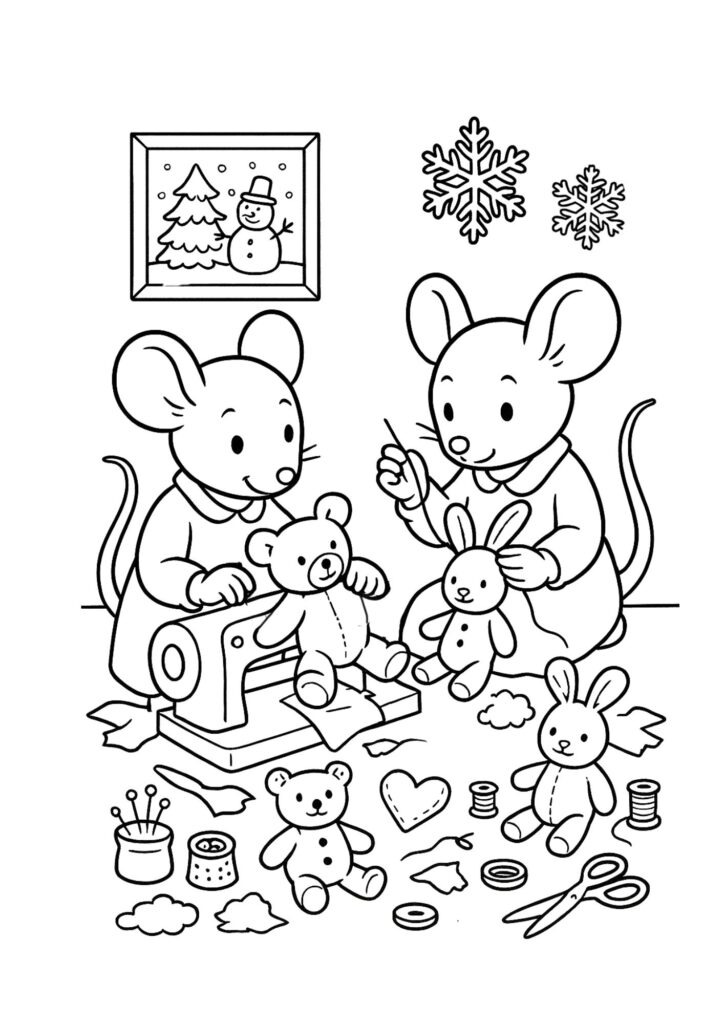 Funkelfaden Ausmal Adventskalender 2025 20 Ausmalbild für Weihnachten - gratis Druckvorlage Malbuch Weihnachten