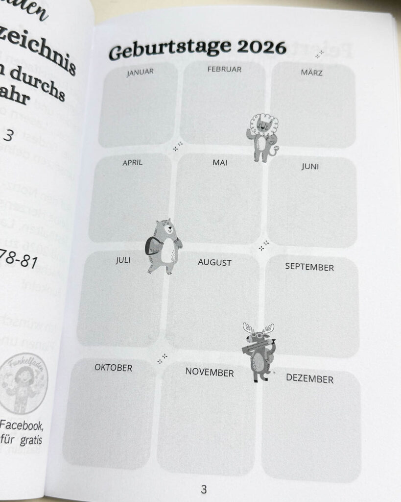 Funkelfaden Kalender 2026