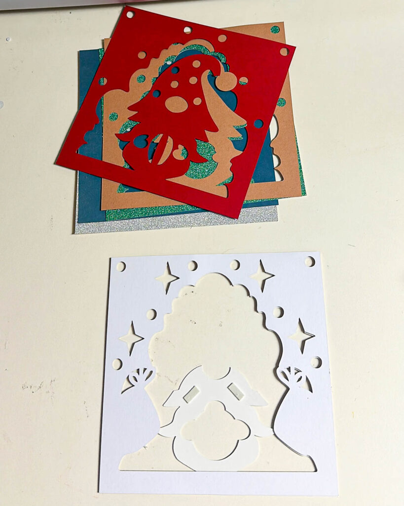 3D Weihnachtskarte basteln mit dem Plotter