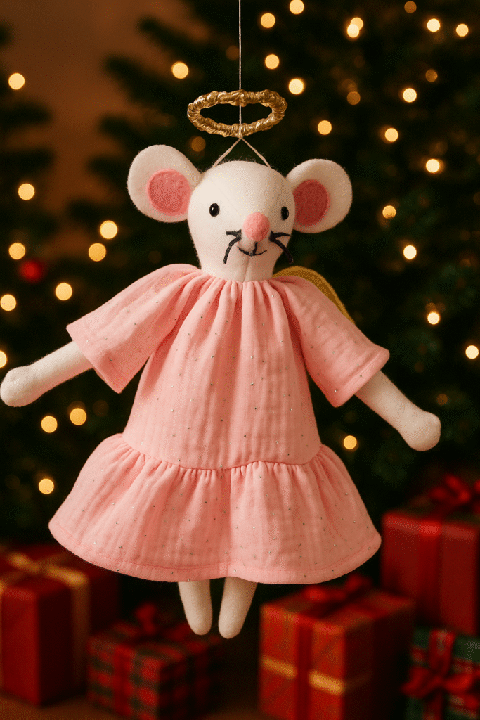 Funkelfaden Maus Engel nähen 26 Funkelfaden Maus nähen Engel Kostüm Weihnachten