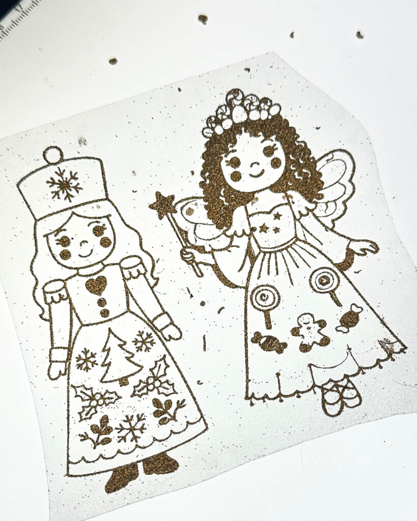 Plotterdateien Zuckerfee & Klara 5 Plotterdateien entgittern mit lIghtpad