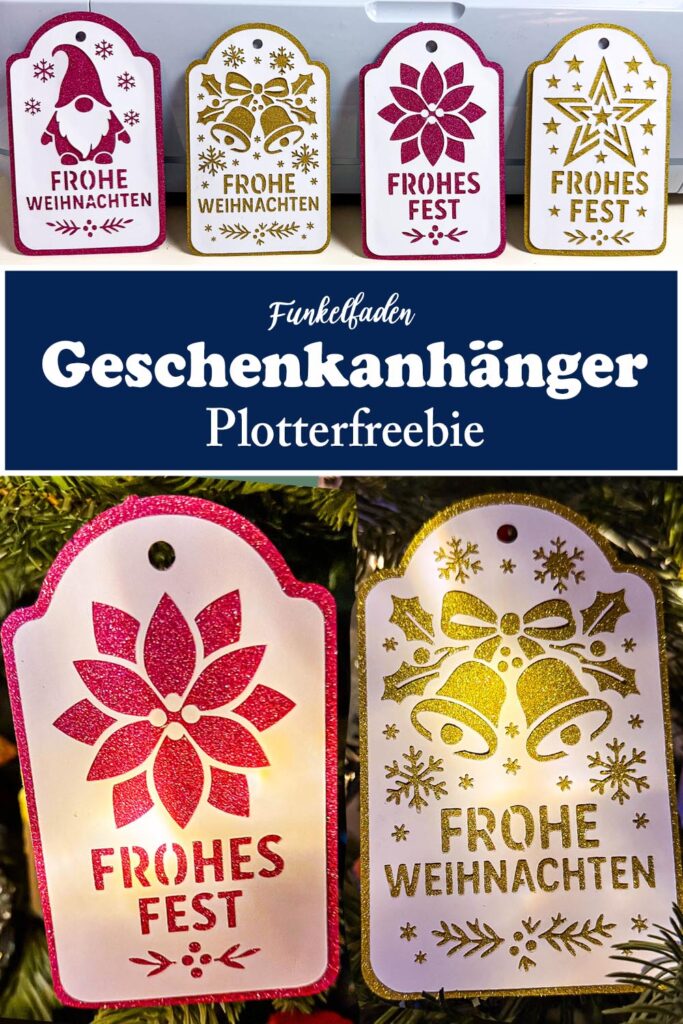 Plotterfreebie Geschenkanhänger Weihnachten