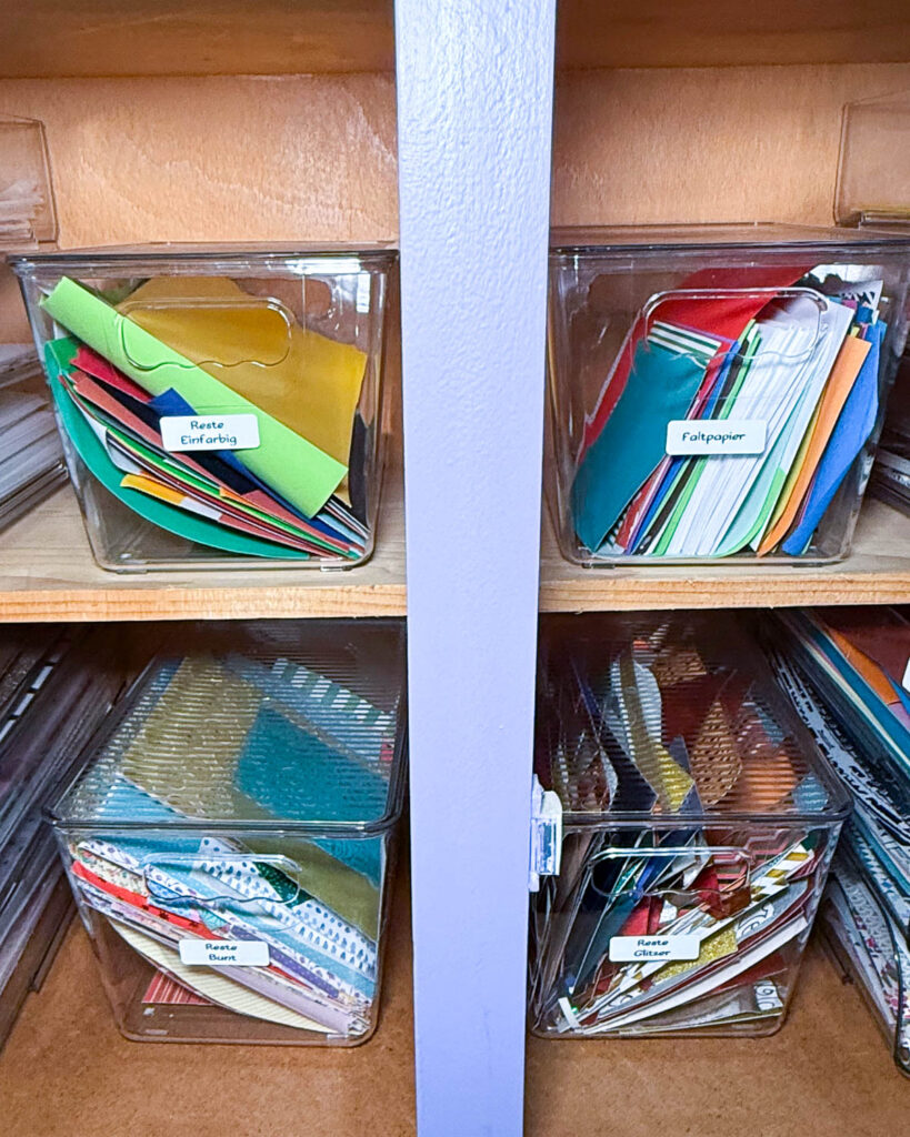 Ordnung im Bastelzimmer mit System - Papier sortieren ordentlich