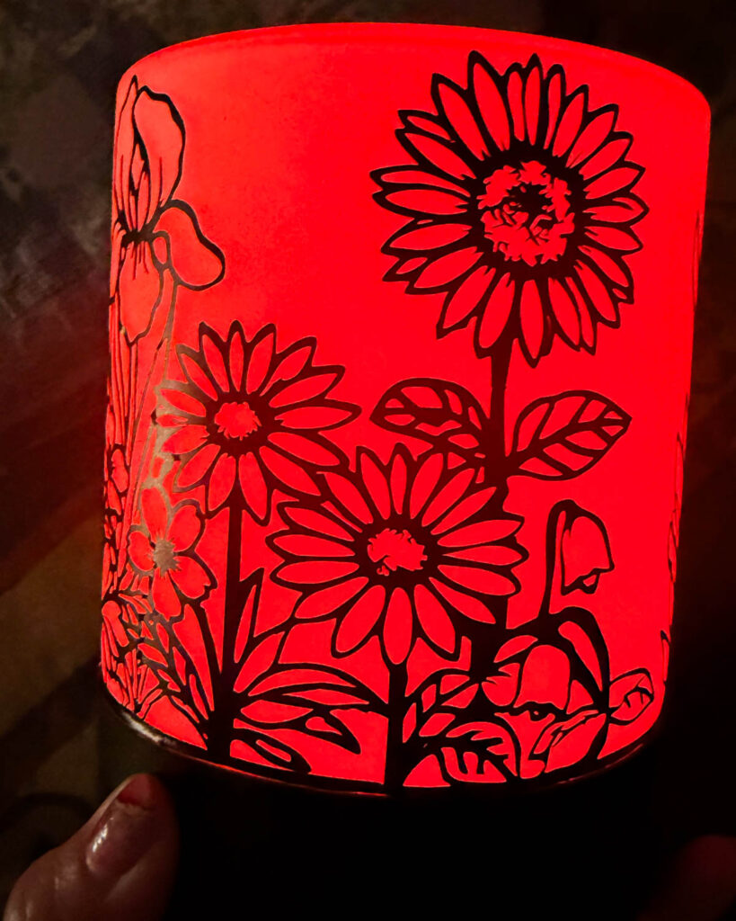 Blumenwiese plotten auf Lampe-2