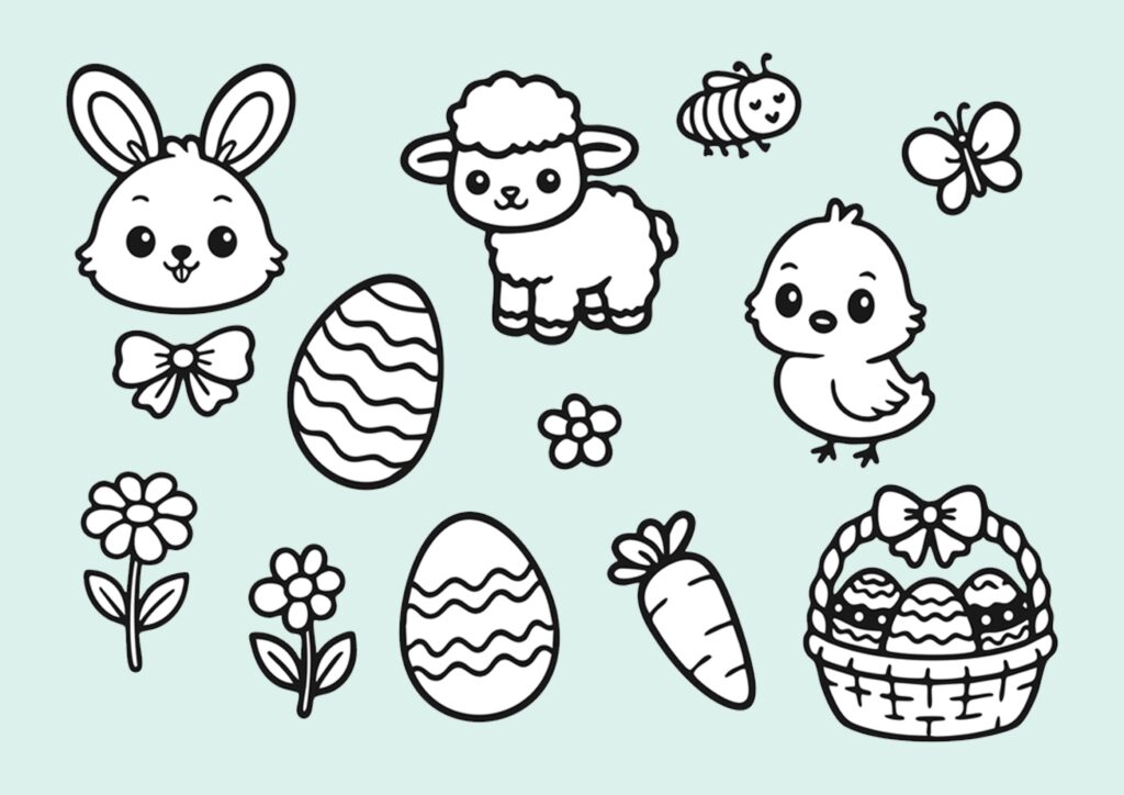 Plotterfreebie Osterdoodles