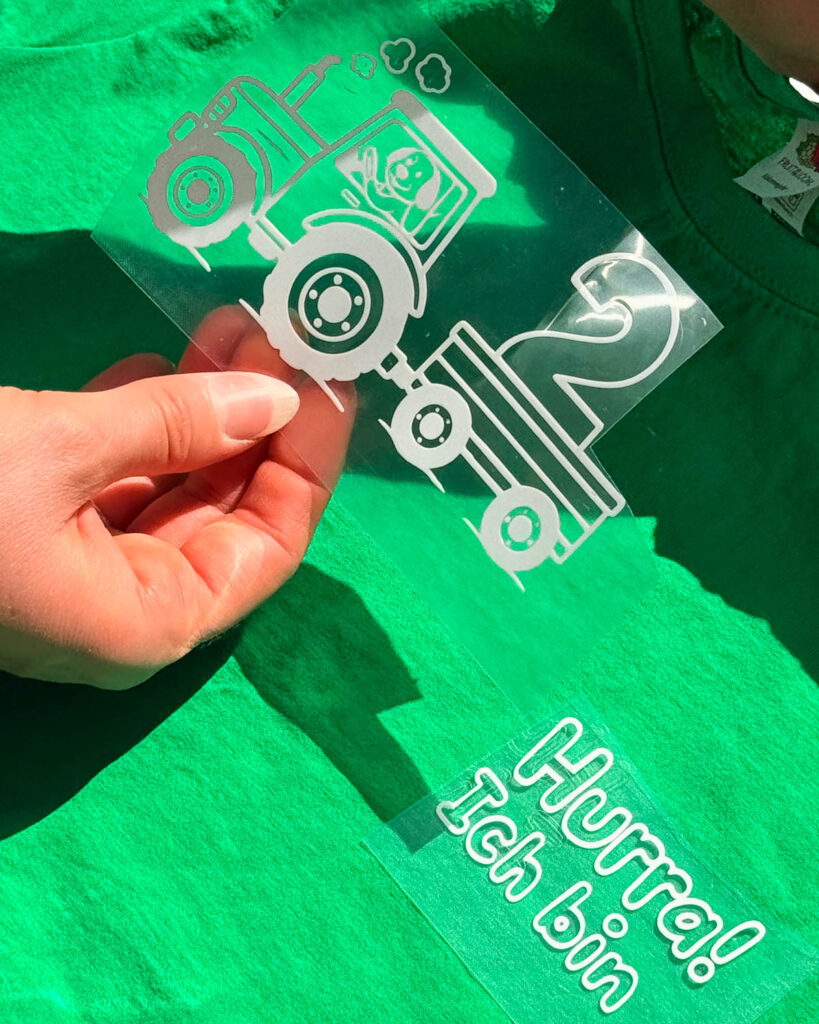 Plotterfreebie - Geburtstagsshirt mit Traktor plotten 7