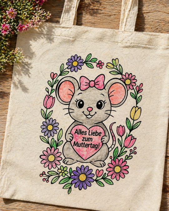 Plotter-Freebie zum Muttertag – Die Funkelfaden-Maus sagt „Alles Liebe!“ 🌸 4 Alles Liebe zum Muttertag Maus - Plotterfreebie