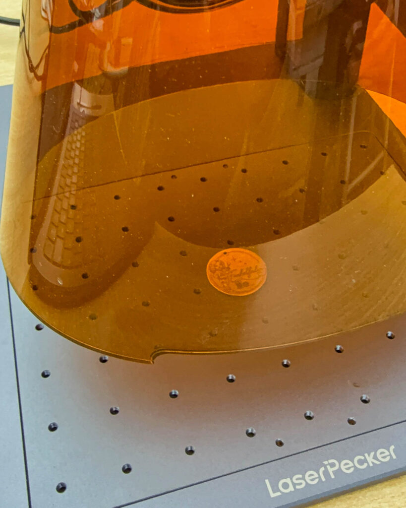 Test - Laser Pecker4- Metall gravieren mit dem Laser